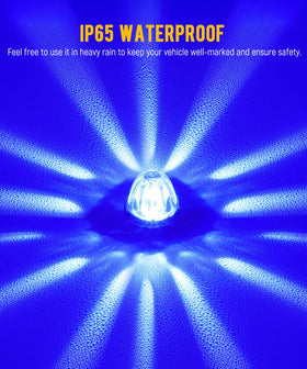 Partsam red light nighttime output showing bright marker visibility