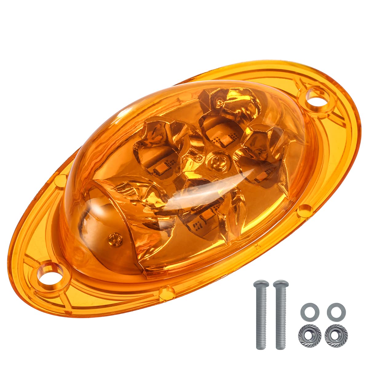 Partsam nighttime amber turn signal glowing clearly to increase driver awareness