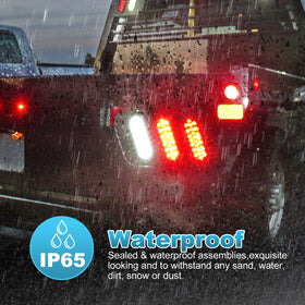 Partsam close-up of 24 LED array displaying durable chips and even light distribution