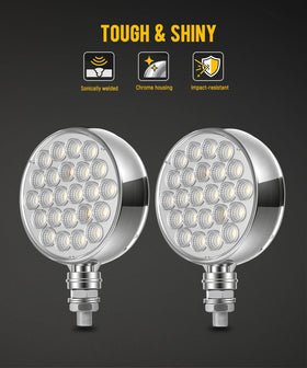 Partsam rear-facing red illumination demonstrating stop/turn clarity benefit