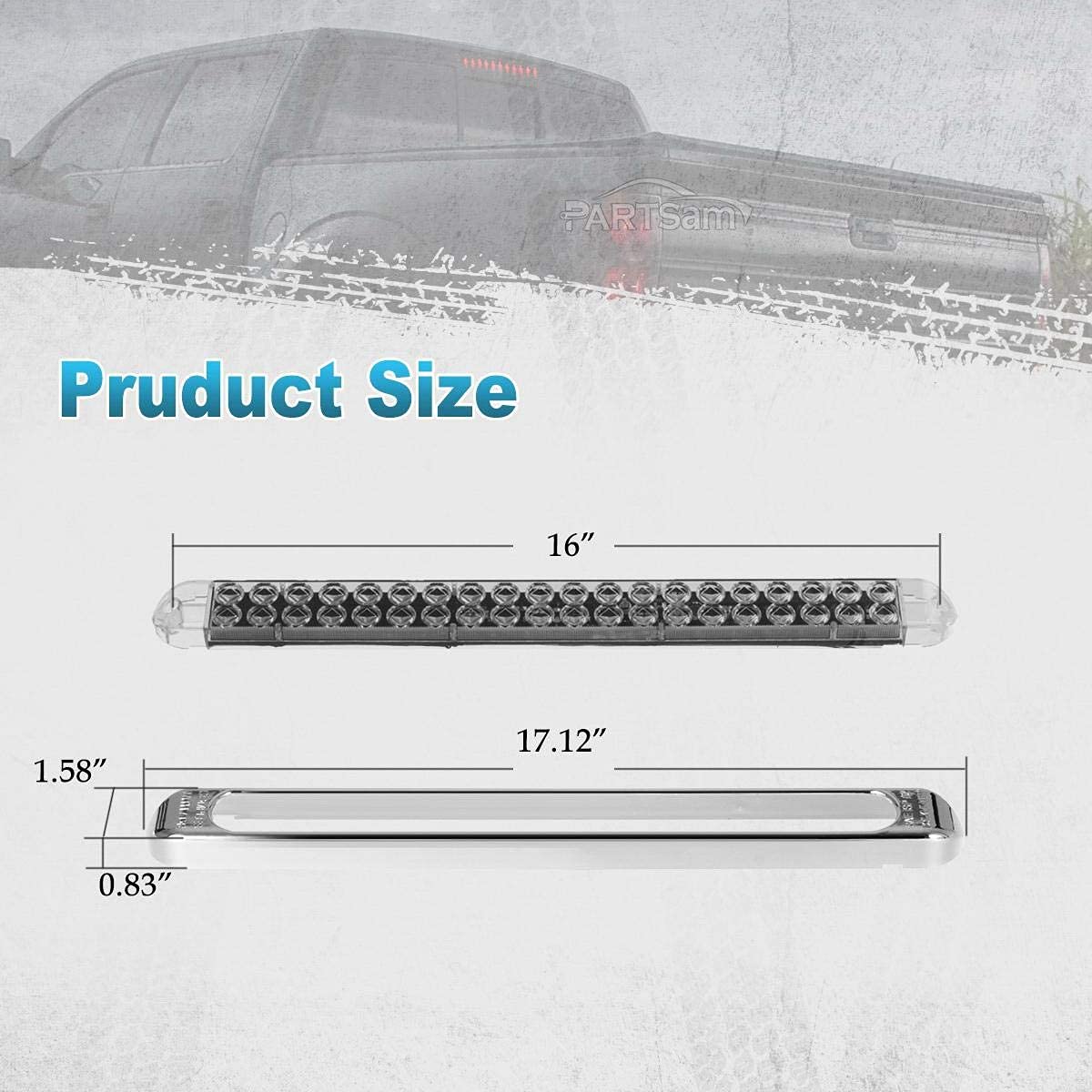Partsam next to ruler scale comparison conveying compact 17-inch size for tight spots