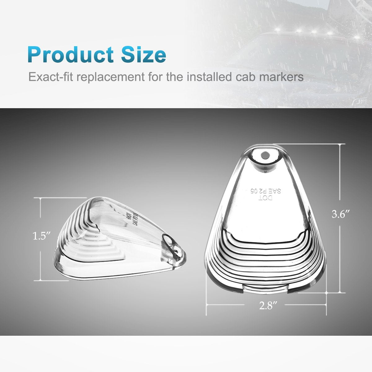 Partsam lens and bulbs in hand showing scale for easy fitting and planning