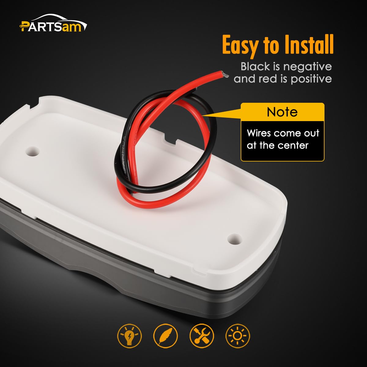 Partsam screw and hardware included showing ready-to-mount convenience