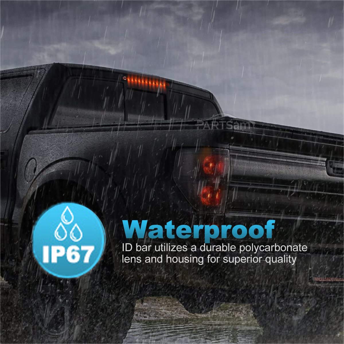 Partsam sealed weld joint close-up showing waterproof construction that resists road moisture
