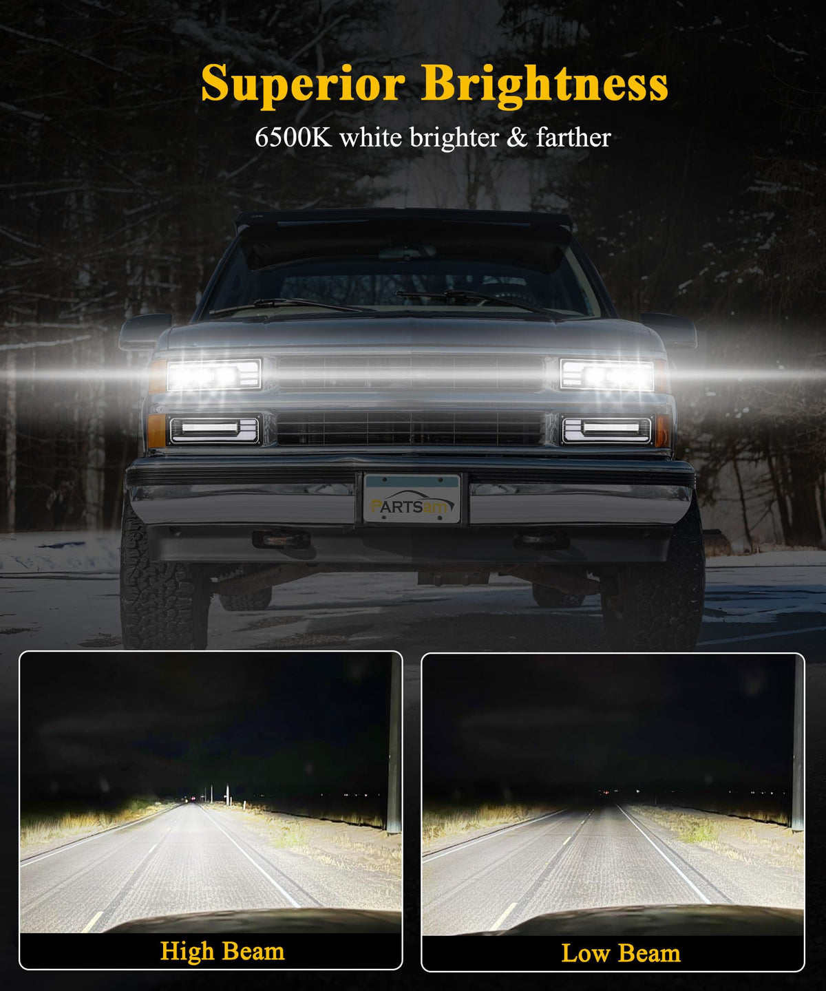 Partsam sequential turn signal in action enhancing roadside visibility