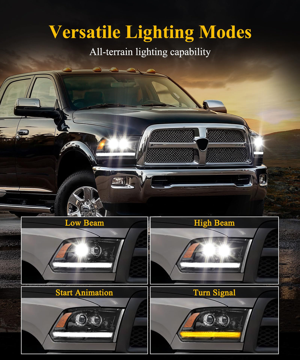 Partsam sequential turn signal flashing amber for clearer direction signaling