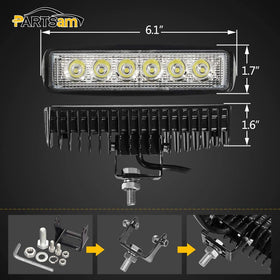 Partsam side profile highlighting aluminum housing and cooling fins for heat control