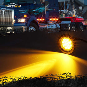 Partsam side profile flush-mounted on trailer demonstrating low-profile fit and visibility benefit