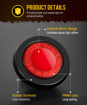 Partsam side profile of a mounted light on trailer showing flush fit and benefit: low-profile durability