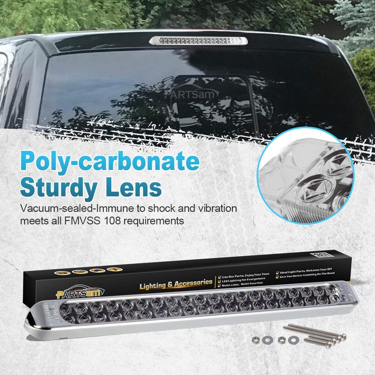 Partsam slim side profile demonstrating low-profile design that saves installation space