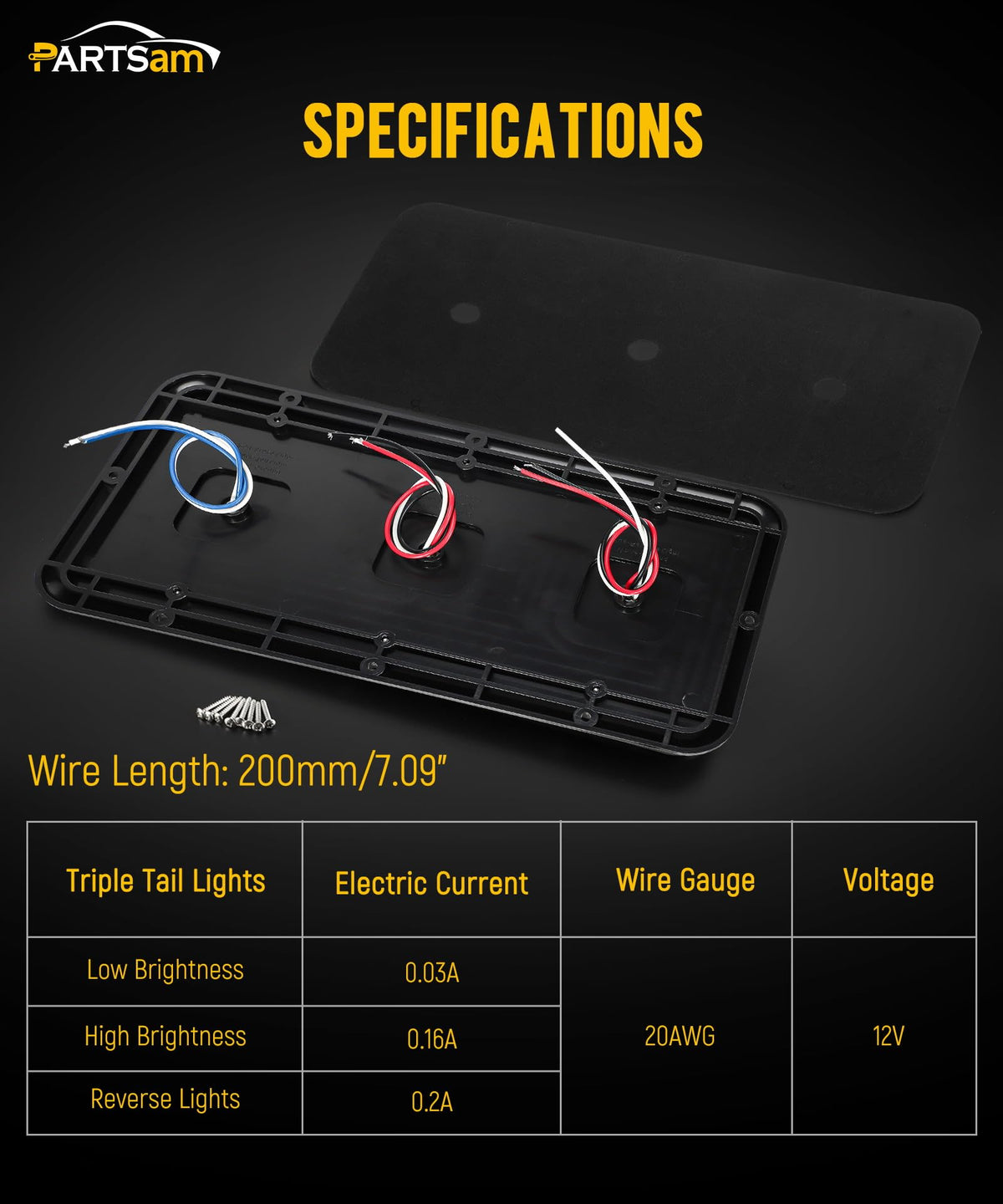 Partsam slim side profile illustrating low-profile mount and sleek fit