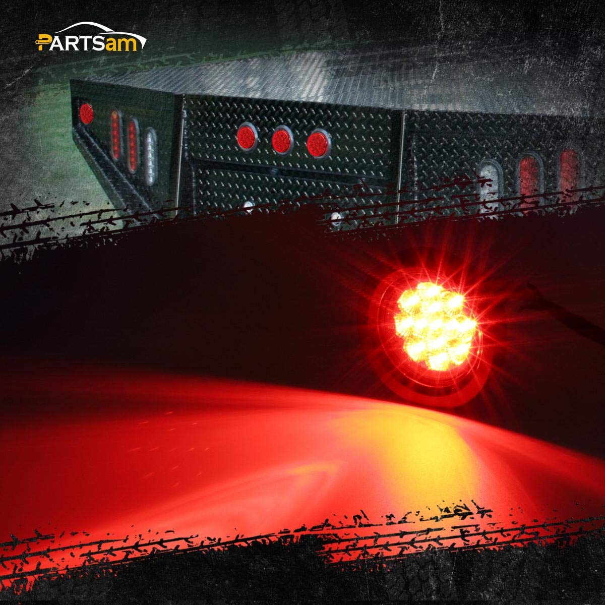 Partsam side profile with grommet showing sealed flush-mount fit and vibration protection
