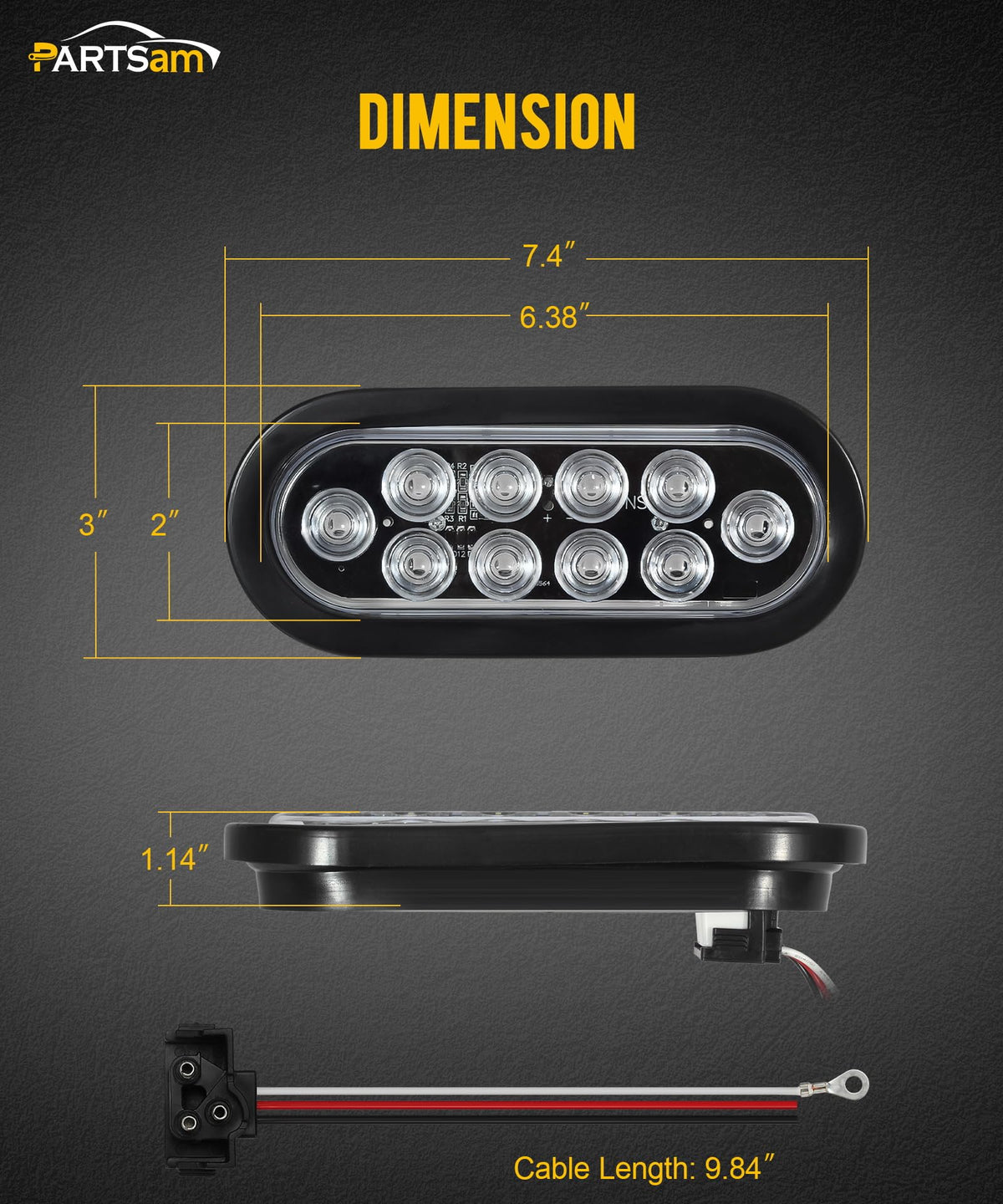 Partsam next to ruler illustrating six-inch size for accurate planning