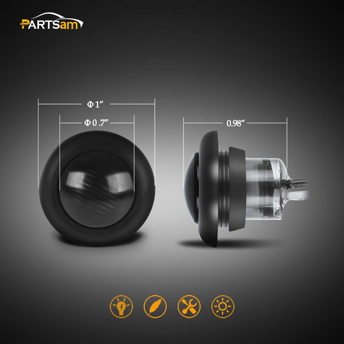 Partsam next to quarter showing 3/4" fit and precise size compatibility benefit