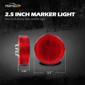 Partsam next to ruler for scale showing 2.5 inch diameter compact size ideal for tight spaces