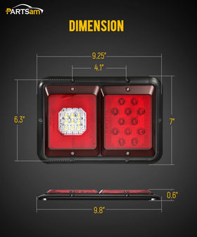 Partsam size comparison with tape measure showing compact dimensions for versatile fit