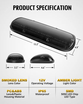 Partsam smoke lens detail highlighting UV-treated plastic and lasting appearance