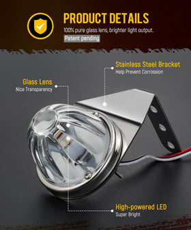 Partsam stainless bracket side profile demonstrating corrosion resistance and secure mount