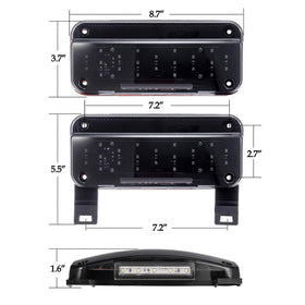 Partsam size comparison with ruler showing compact dimensions for easy surface mounting