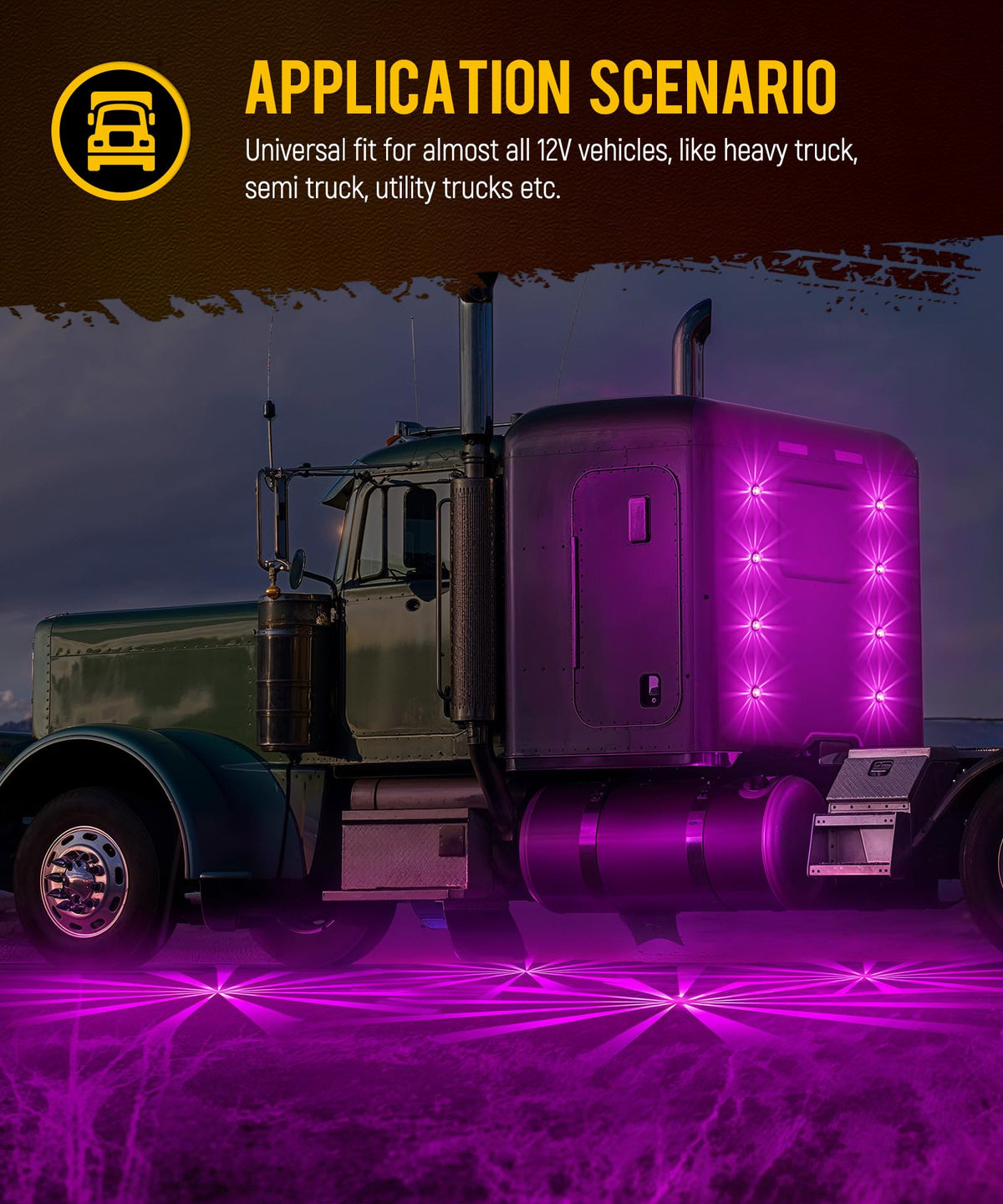 Partsam under-glow accent installation showing styling and visibility benefit
