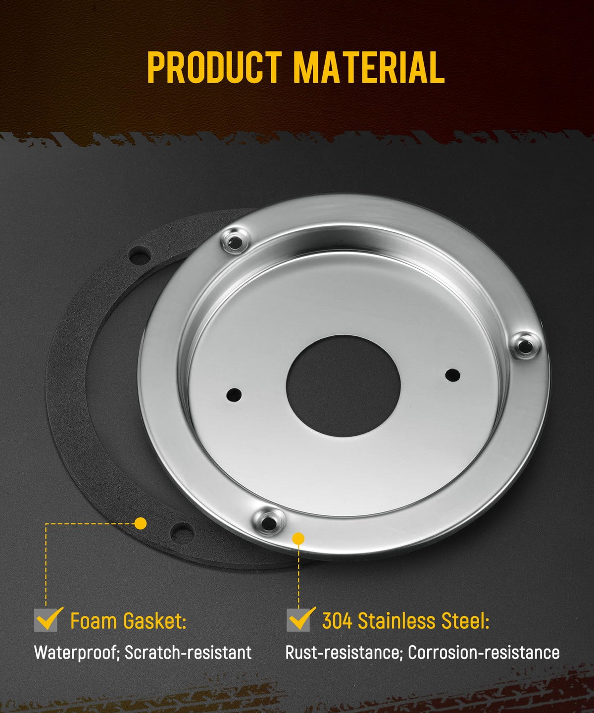 Partsam bezel installed on trailer demonstrating secure, weatherproof mounting benefit