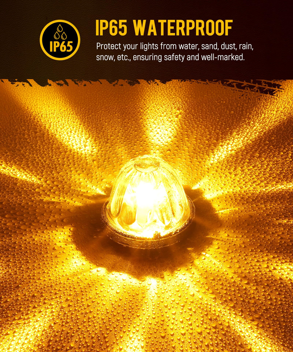 Partsam stainless steel bezel detail highlights corrosion resistance benefit