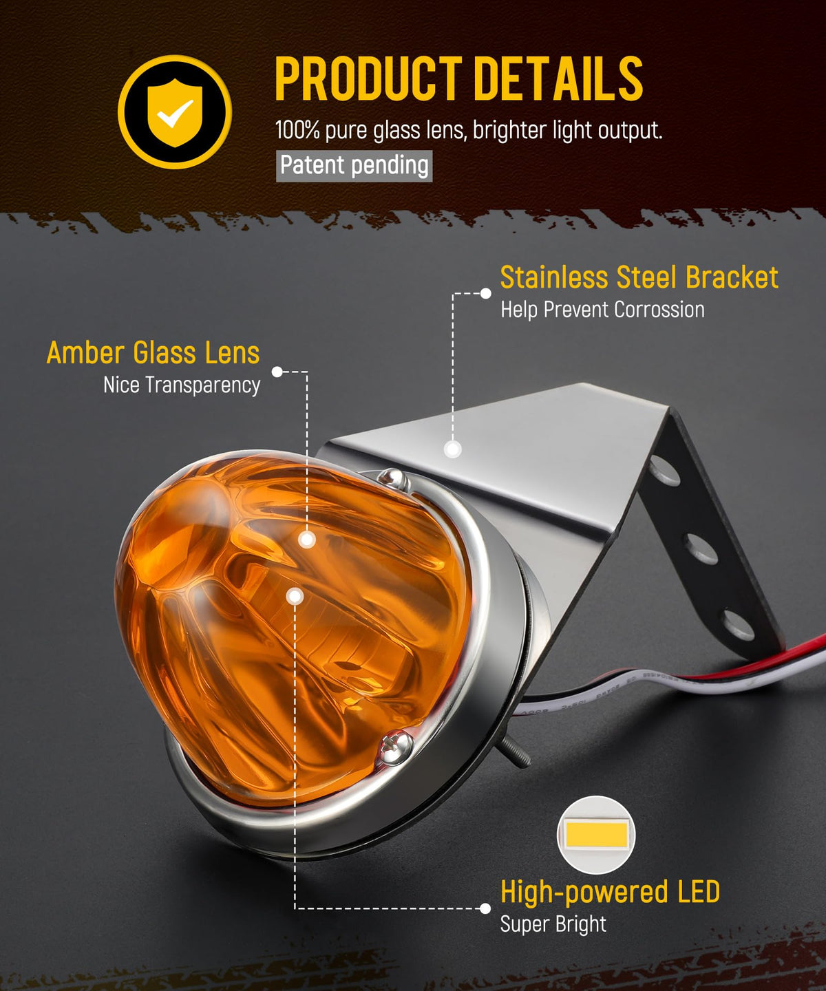 Partsam stainless-steel bracket detail showing corrosion resistance benefit