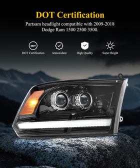 Partsam sealed housing close-up demonstrating IP67 waterproof protection