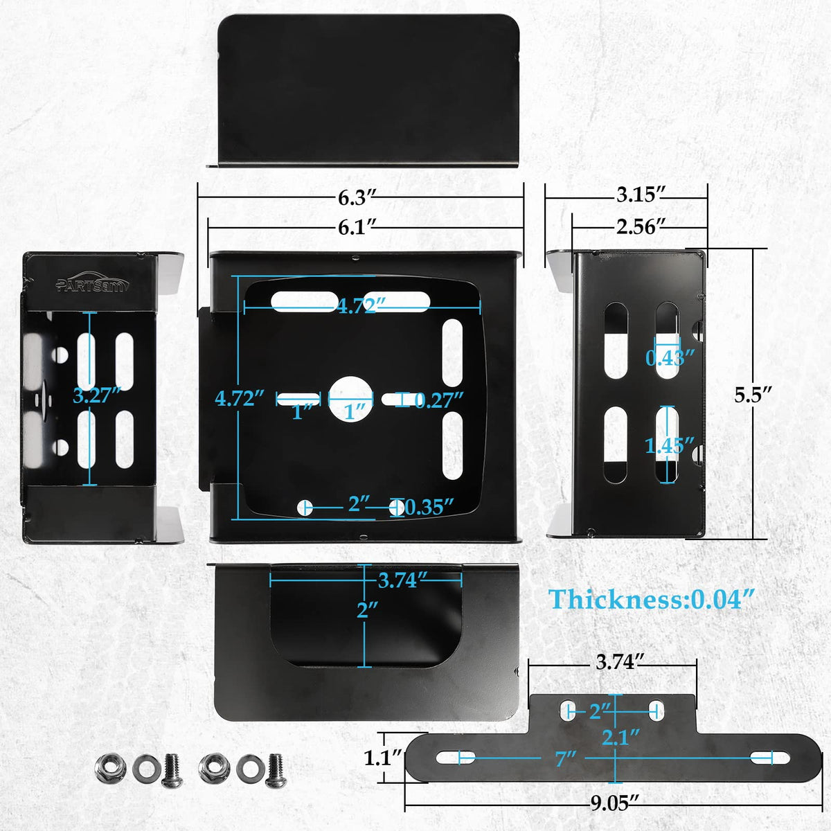 Partsam sealed lens close-up showing IP68 waterproof protection against water ingress