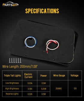 Partsam wiring harness five-wire detail for easy, organized electrical hookup