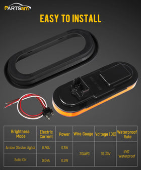 Partsam three-prong wire pigtail and rubber grommet for easy plug-and-play