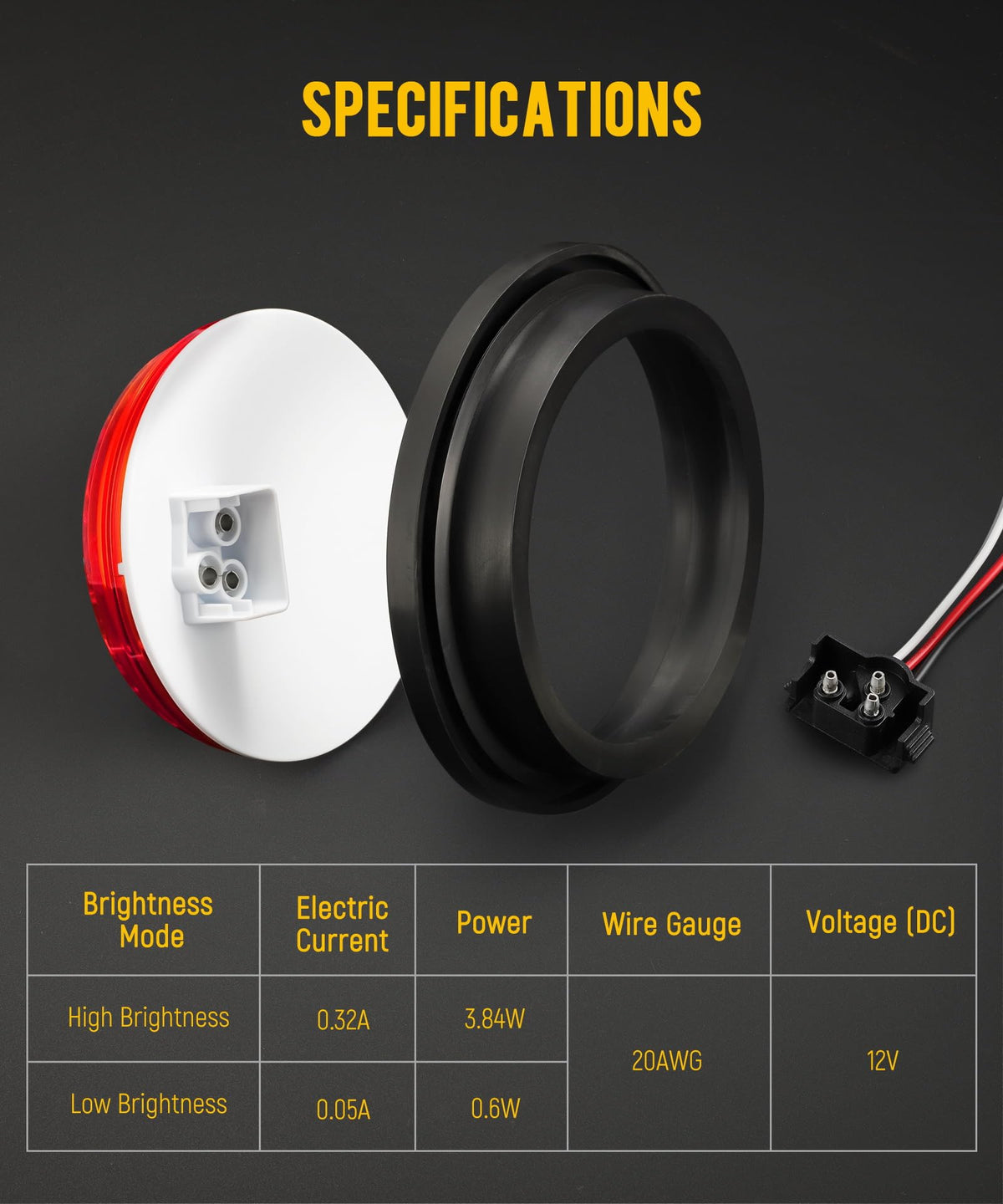 Partsam wiring plug with grommet for quick install and reliable waterproof connection