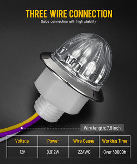 Partsam wiring view showing three-wire hookup for easy installation and reliable signal
