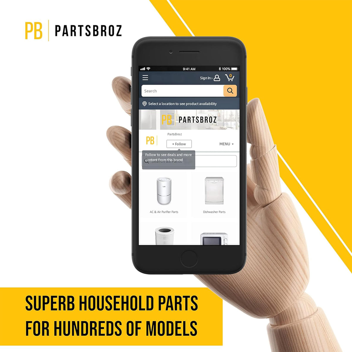 PartsBroz in a laundry repair scene showing DIY installation confidence