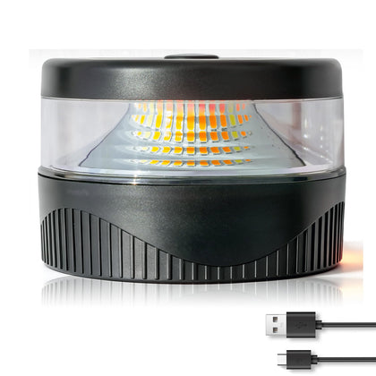 PARTSIBY beacon front view showing amber lens for improved roadside visibility