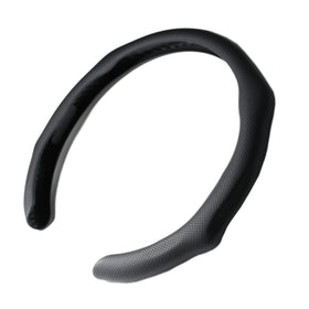 PartsTo steering wheel cover next to ruler showing 14.5 to 15 inch fit for accurate sizing