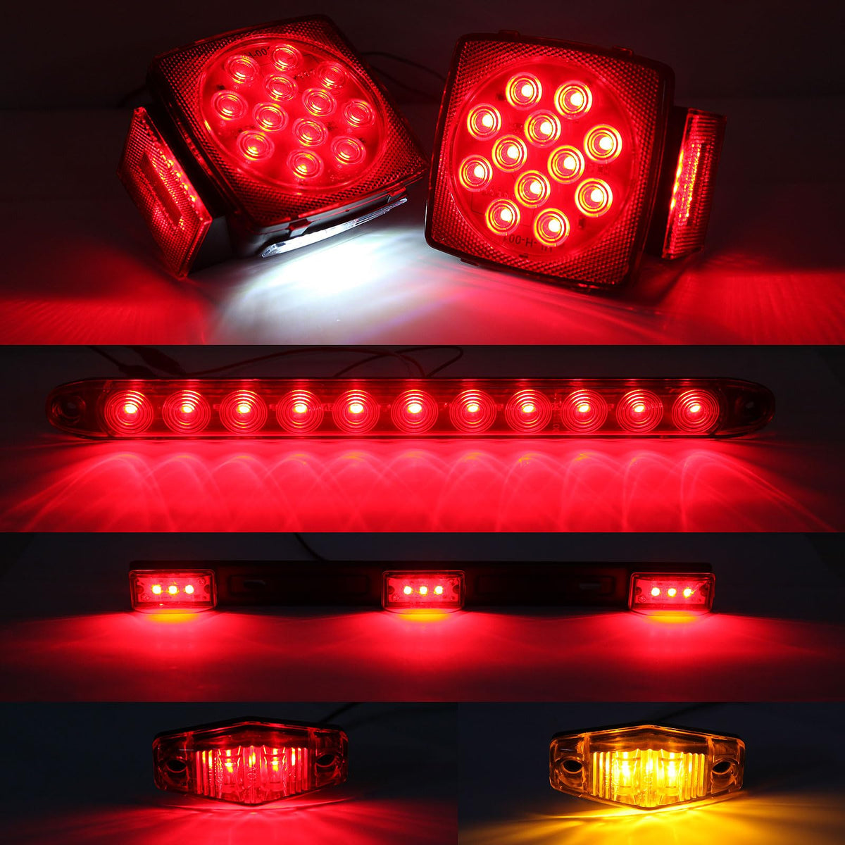 Partswcgg 14-inch ID marker light bar closeup offering durable stainless base