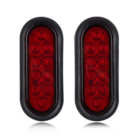 Partswcgg close-up of ten LEDs under red lens for brighter, low-draw signaling