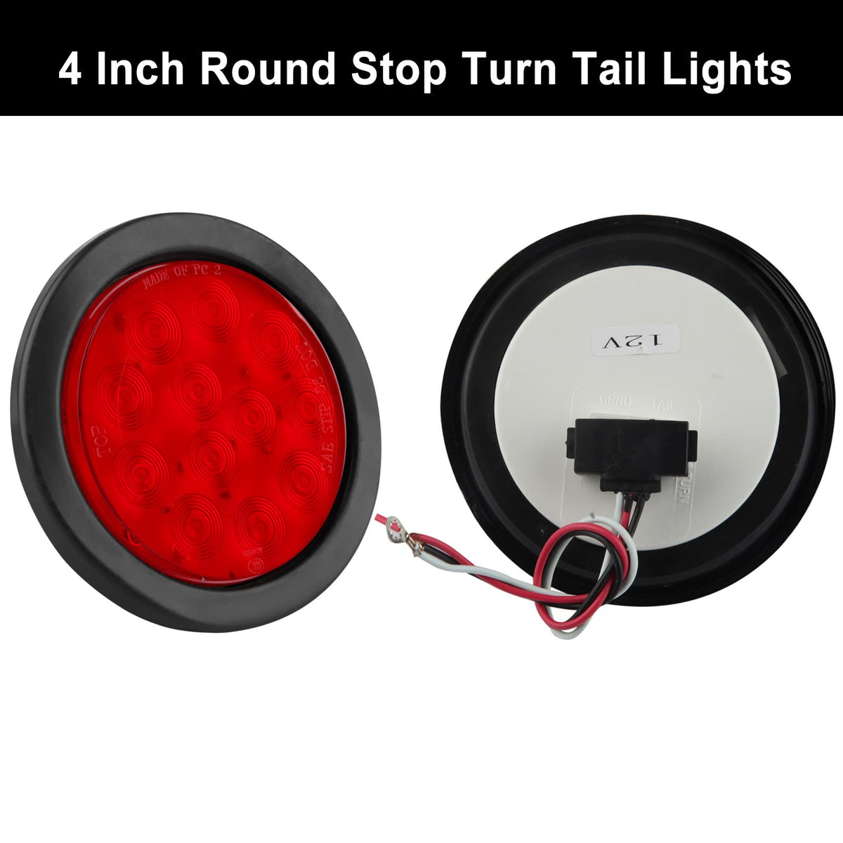 Partswcgg close-up of LED lens and 12 LEDs showing build detail for durability