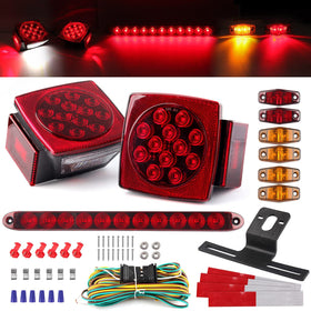 Partswcgg square rear combo tail light front view shows compact visibility benefit