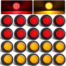 Partswcgg front view of 20-piece kit showing amber and red lights for easy replacement