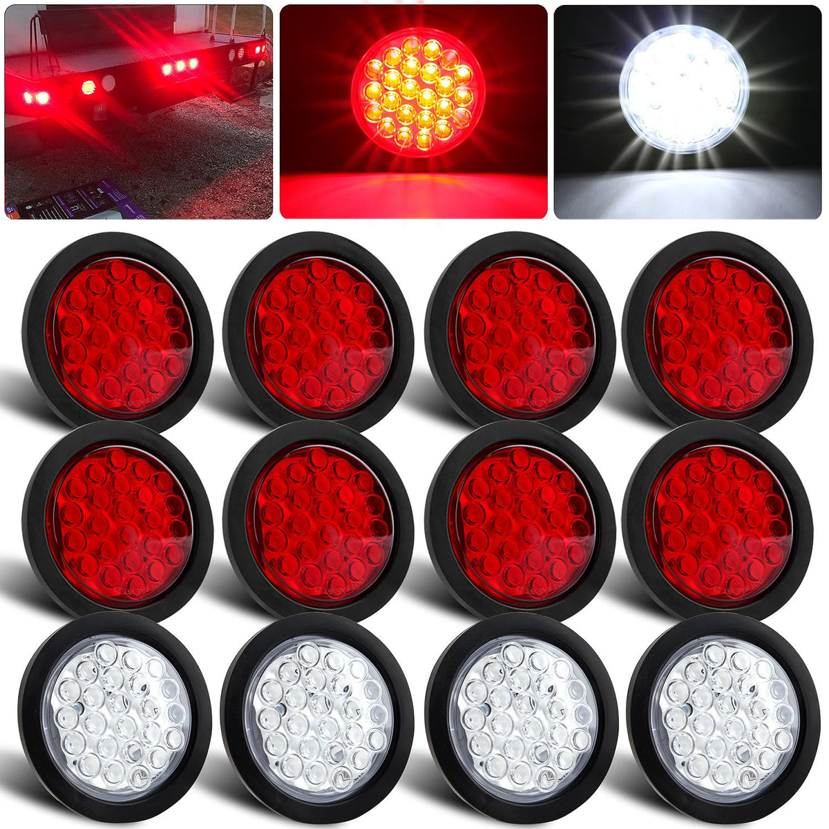Partswcgg front view showing red and white LEDs for clear signaling