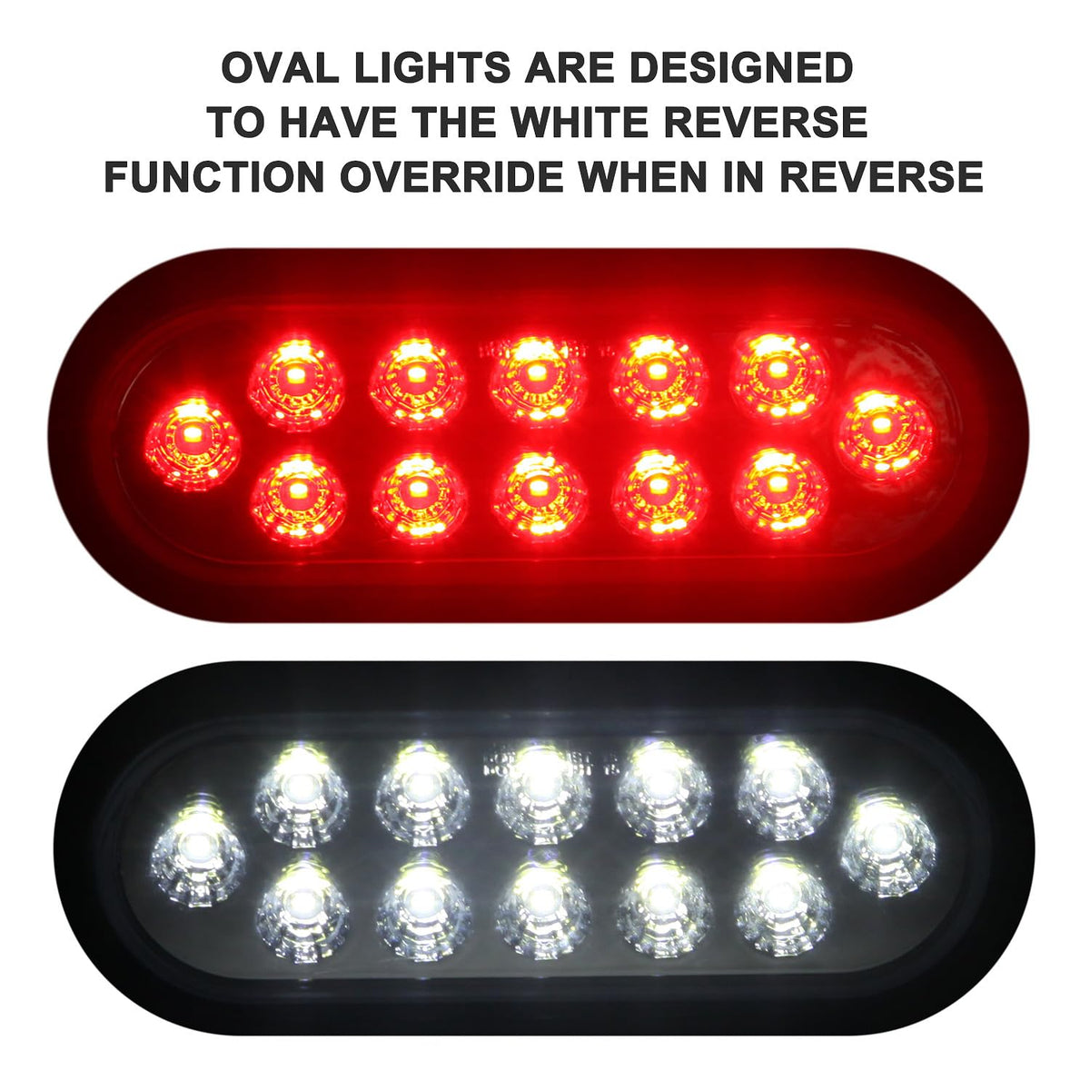 Partswcgg close-up of LED array showing dual-color LEDs delivering bright stop and reverse output