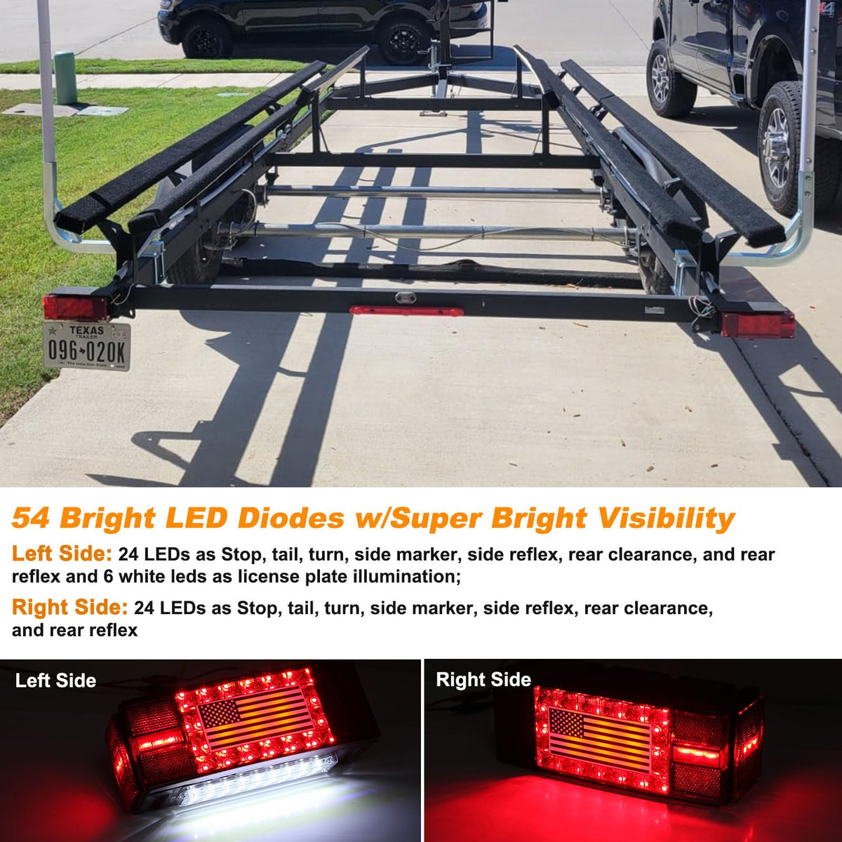 Partswcgg license plate bracket mounted with illuminated plate for nighttime compliance
