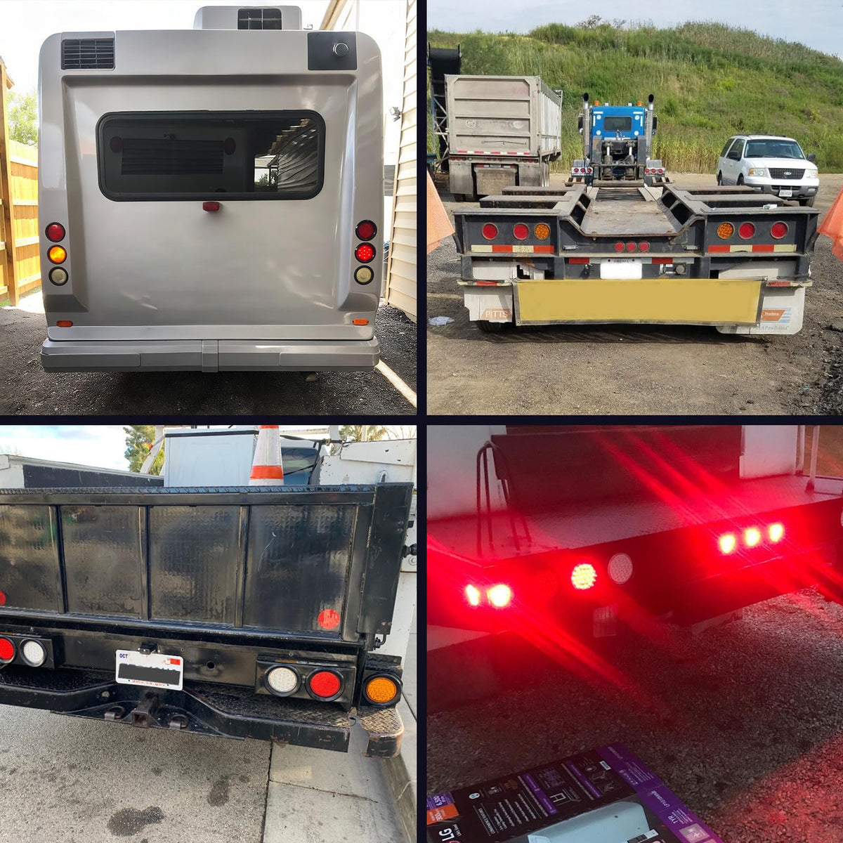 Partswcgg illuminated on truck at night for enhanced road visibility