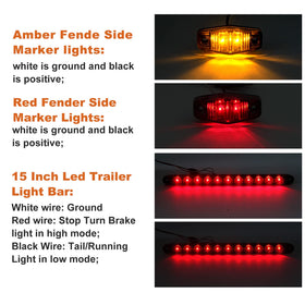 Partswcgg mini oval side marker lights grouped showing enhanced side visibility