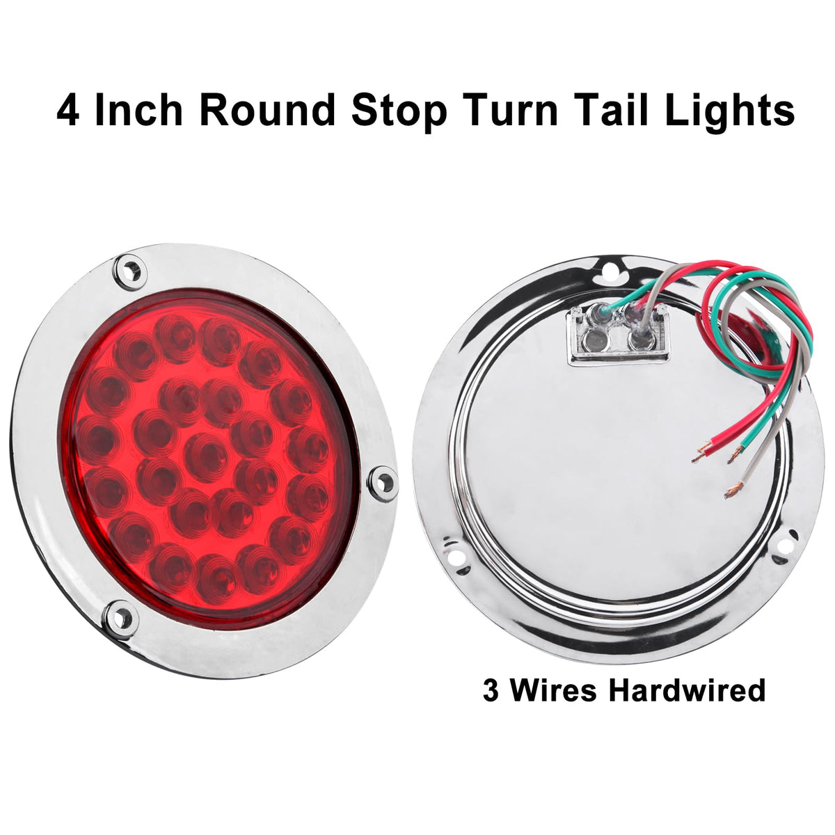 Partswcgg illuminated at night showing red tail/brake and clear backup light, emphasizing visibility in darkness