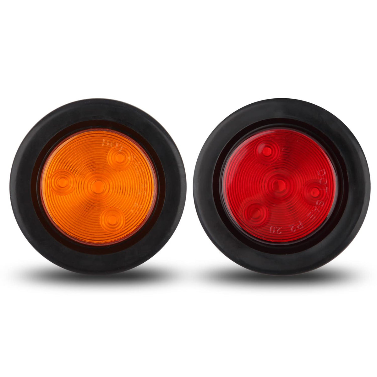 Partswcgg red front view highlighting bright lens for rear marking safety