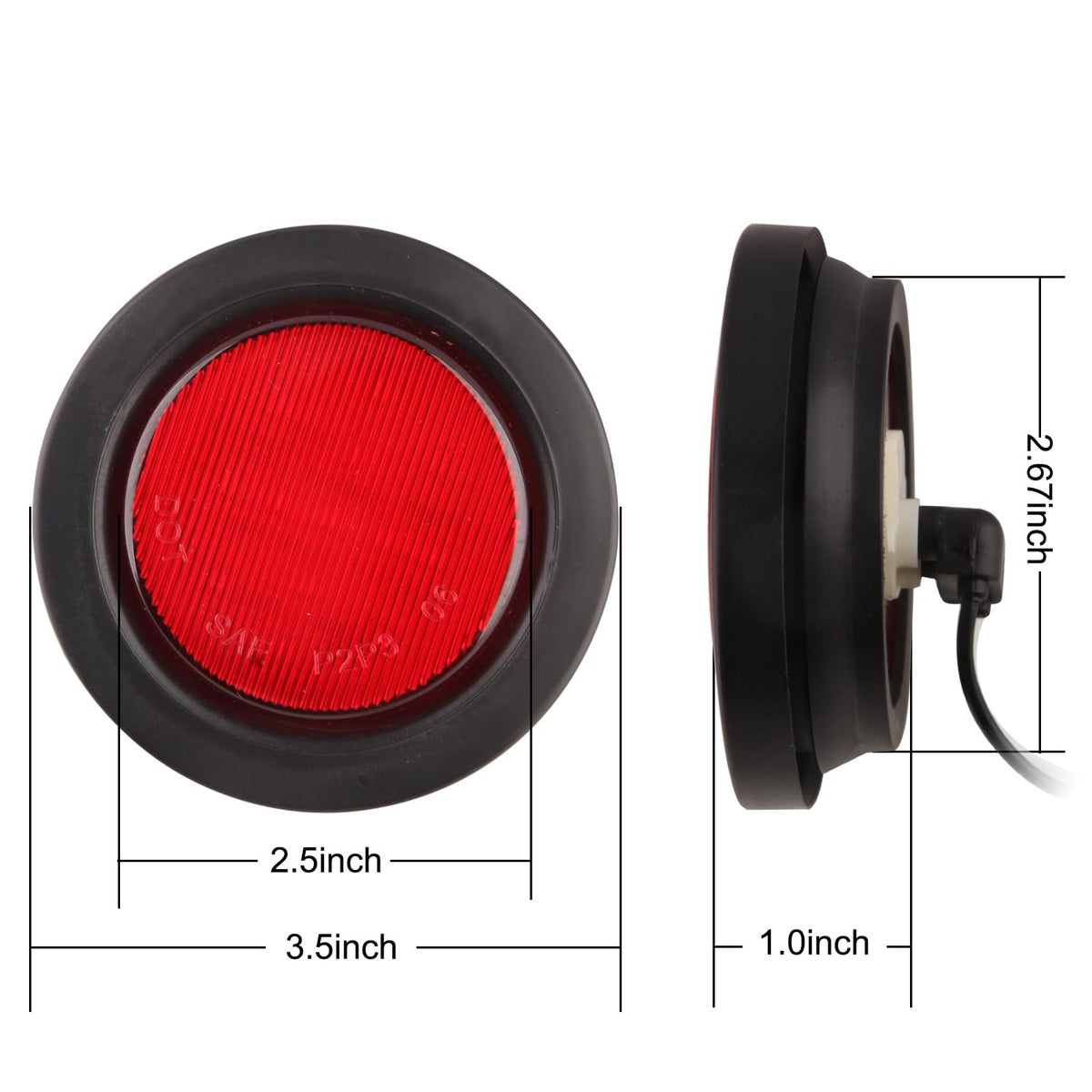 Partswcgg side profile with rubber grommet highlights secure flush mount