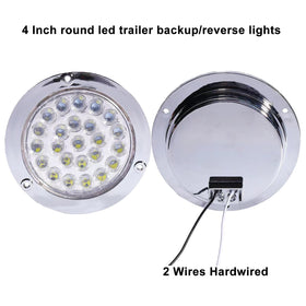 Partswcgg lights beside a ruler showing 5.4 inch outer ring and 4 inch inner diameter for accurate sizing